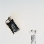 1000 Drawings, 1995-6, oil stains, drawing and collage on paper, 35X35 cm.