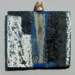 Cyprian Icon, 2006, painting on draft wood, thimble