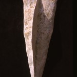 Large Remains, 1997-2000, modified plaster and pigments on wire mash and iron frame, 50X73X170