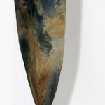 Large Remains, 1997-2000, modified plaster and pigments on wire mash and iron frame, 45X65X180
