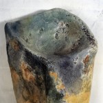 Large Remains, fragment, modified plaster and pigments on wire mash and iron frame, 45X65X180